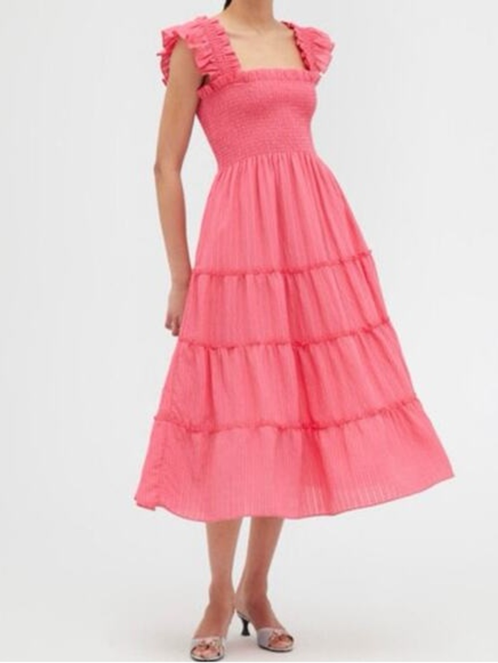 Hill House Home Coral Seersucker Ellie Nap Dress